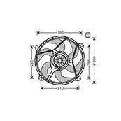 Groupe moto Ventilateur Radiateur pour PEUGEOT 307 ph.2 2005-2008, OEM: 1250F8, Neuf