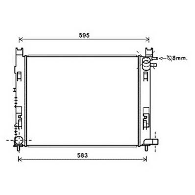 Radiateur de refroidissement moteur pour RENAULT CLIO IV ph.1 2012-2016, OEM: 214107326R, Neuf