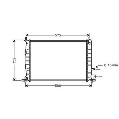 Radiateur de refroidissement moteur pour FORD FIESTA Mk4 ph.2 1999-2002, OEM: 1001856, Neuf