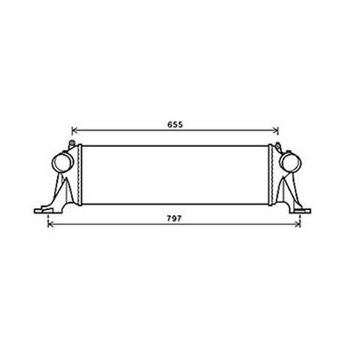 Intercooler pour IVECO DAILY 2011-2014, OEM: 5802036825, Neuf