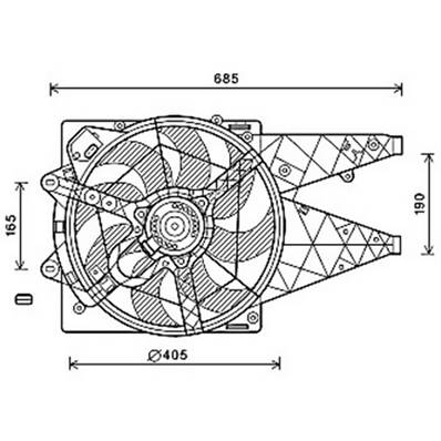 Ventilateur Radiateur moteur pour FIAT DUCATO III ph.1 2006-2014, OEM: 51821155, Neuf