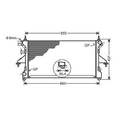 Radiateur de refroidissement moteur pour FIAT DUCATO III ph.1 2006-2014, OEM: 1349196080, Neuf