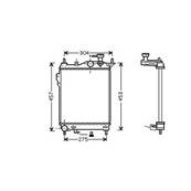 Radiateur de refroidissement moteur pour HYUNDAI GETZ ph.1 2002-2005, OEM: 253101C206, Neuf