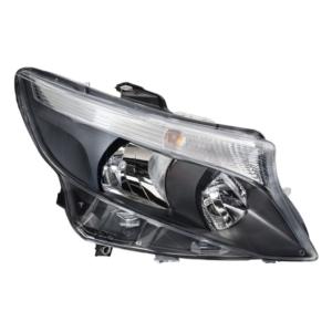 Phare Optique avant droit pour MERCEDES VITO III (W447) depuis 2016, H7+H15, avec moteur, feu diurne, noir, Neuf