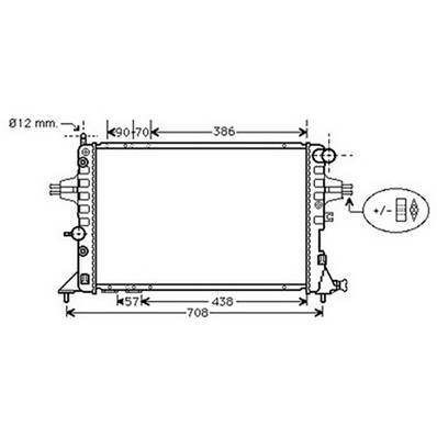 Radiateur de refroidissement moteur pour OPEL ZAFIRA A 1999-2005, OEM: 93174625, Neuf