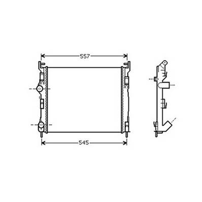 Radiateur de refroidissement moteur pour RENAULT CLIO II ph.2 2001-2005, OEM: 7700436916, Neuf