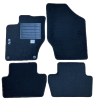 Kit 4 Tapis de sol Auto pour CITROËN C4 II, de 2010 à 2019, avec sigle C4, moquette noire et clips, Neuf