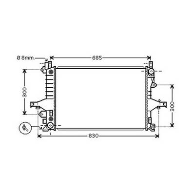 Radiateur de refroidissement moteur pour VOLVO V70 II 2000-2004, OEM: 8602412, Neuf