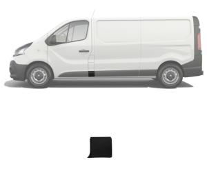 Moulure bouchon sur montant latérale centrale gauche pour RENAULT TRAFIC III phase 1 2014-2019, Noire, Neuve