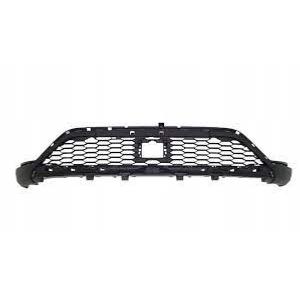 Grille centrale pare chocs avant pour DACIA SANDERO STEPWAY III phase 1 depuis 2021, trous radar + supports, noire, Neuve