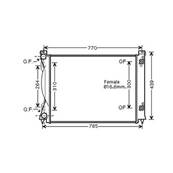 Radiateur de refroidissement moteur pour AUDI A6 III ph.2 2008-2011, OEM: 4F0121251AE, Neuf