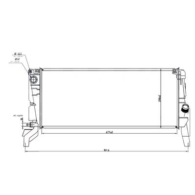 Radiateur de refroidissement moteur pour BMW Serie 2 F45/F46 ACTIVE TOURER 2014-2017, OEM: 17118603089, Neuf