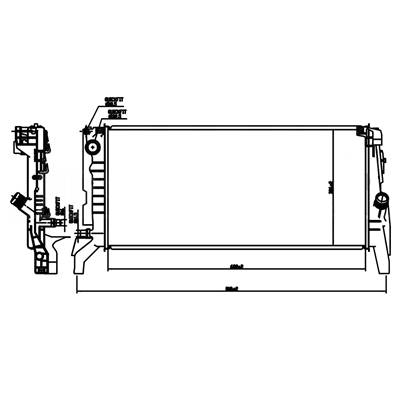 Radiateur de refroidissement moteur pour BMW Serie 2 F45/F46 ACTIVE TOURER 2014-2017, OEM: 17117635620, Neuf