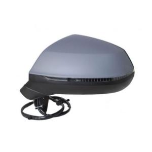 Rétroviseur gauche pour AUDI Q5 II phase 2 depuis 2021, électrique, chauffant, rabattable électriquement, asphérique, avec feu clignotant, mémoire, 15 PIN, Neuf à peindre