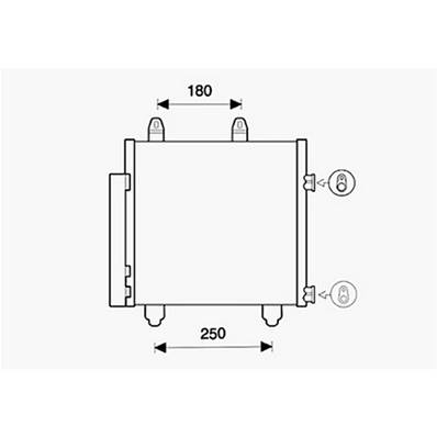Condenseur de Climatisation pour CITROËN C1 II ph.1 depuis 2014, OEM: B000995480, Neuf