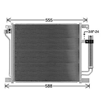 Condenseur de Climatisation pour NISSAN JUKE I ph.1 2010-2014, OEM: 92100BA61A, Neuf