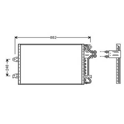 Condenseur de Climatisation pour FORD GALAXY I ph.1 1995-2000, OEM: 1015261, Neuf