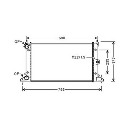 Radiateur de refroidissement moteur pour FORD GALAXY I ph.2 2000-2006, OEM: 1209604, Neuf