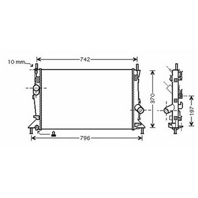 Radiateur de refroidissement moteur pour MAZDA 3 I 2003-2009, OEM: 1305492, Neuf