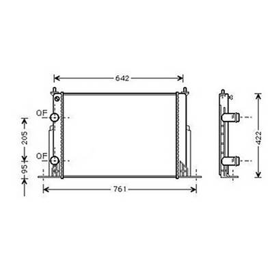 Radiateur de refroidissement moteur pour FIAT STILO 2001-2003, OEM: 46745809, Neuf