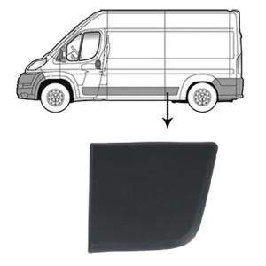 Moulure arrière gauche partie avant pour FIAT DUCATO 3 phase 2, depuis 06/2014, noire, Neuve