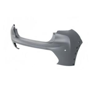 Pare-chocs arrière pour PEUGEOT 208 II phase 2 depuis 2023, avec trous PDC + Supports, empreintes caméra + PARK ASSIST, trous moulure, Mod. GT-LINE, Neuf à peindre