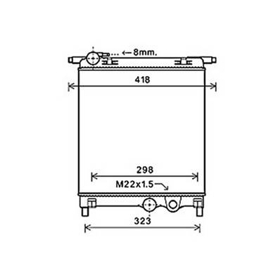 Radiateur de refroidissement moteur pour VOLKSWAGEN Up 2012-2016, OEM: 1S0121253P, Neuf