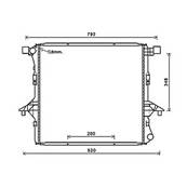 Radiateur de refroidissement moteur pour VOLKSWAGEN AMAROK 2011-2016, OEM: 2H0121253A, Neuf