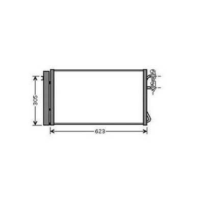 Condenseur de Climatisation pour BMW X1 E84 ph.1 2009-2012, OEM: 64539229022, Neuf