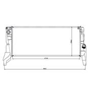 Radiateur de refroidissement moteur pour BMW Serie 2 F45/F46 ACTIVE TOURER 2014-2017, OEM: 17117617633, Neuf