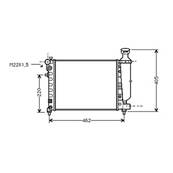 Radiateur de refroidissement moteur pour CITROËN SAXO 1996-1999, OEM: 1301SQ, Neuf
