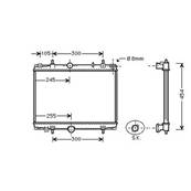 Radiateur de refroidissement moteur pour CITROËN C5 I ph.1 2001-2004, OEM: 133063, Neuf