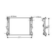Radiateur de refroidissement moteur pour NISSAN JUKE I ph.1 2010-2014, OEM: 214101FD0A, Neuf