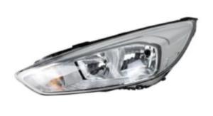 Phare Optique avant gauche pour FORD FOCUS III phase 2 2014-2018, H7+H1, corps chromé, avec moteur, Neuf