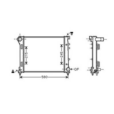 Radiateur de refroidissement moteur pour FIAT PANDA III depuis 2012, OEM: 51939067, Neuf
