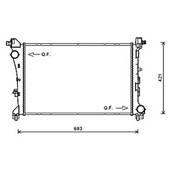 Radiateur de refroidissement moteur pour FIAT 500L Trekking 2013-2017, OEM: 51887947, Neuf