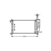 Radiateur de refroidissement moteur pour FIAT PANDA II ph.1 2003-2012, OEM: 51779915, Neuf