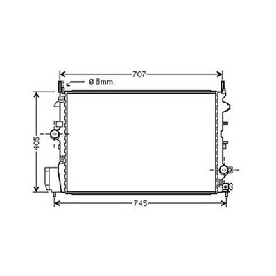 Radiateur de refroidissement moteur pour OPEL VECTRA D 2005-2008, OEM: 51775637, Neuf