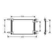 Condenseur de Climatisation pour FIAT DOBLO I ph.2 2006-2010, OEM: 46736891, Neuf