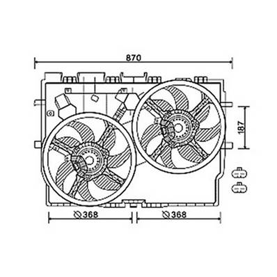 Ventilateur Radiateur moteur pour FIAT DUCATO III ph.1 2006-2014, OEM: 1399669080, Neuf