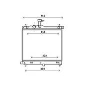 Radiateur de refroidissement moteur pour HYUNDAI i10 I ph.2 2010-2013, OEM: 253100X000, Neuf