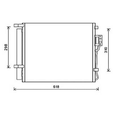Condenseur de Climatisation pour HYUNDAI SANTA FE II ph.2 2010-2012, OEM: 976062B750AS, Neuf