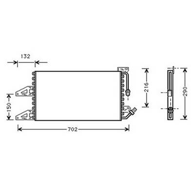 Condenseur de Climatisation pour LANCIA Y ph.1 1996-2003, OEM: 46558107, Neuf