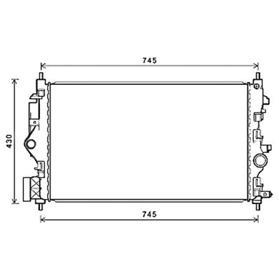 Radiateur de refroidissement moteur pour OPEL ASTRA J 2012-2016, OEM: 1300346, Neuf