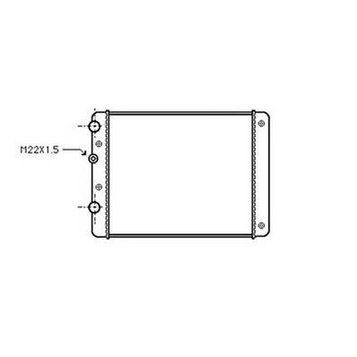 Radiateur de refroidissement moteur pour VOLKSWAGEN POLO III ph.2 1999-2001, OEM: 6N0121253K, Neuf