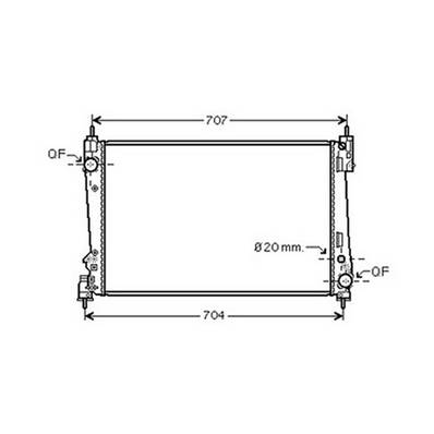 Radiateur de refroidissement moteur pour FIAT PUNTO II ph.1 1999-2003, OEM: 1300287, Neuf