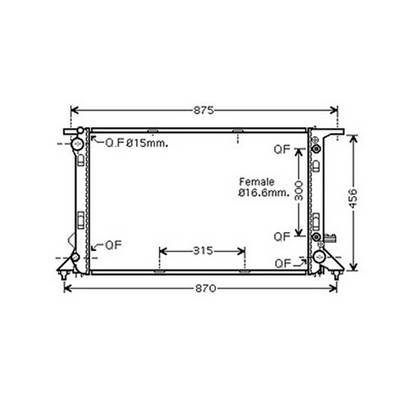 Radiateur de refroidissement moteur pour AUDI Q5 I ph.1 2008-2012, OEM: 8R0121251A, Neuf