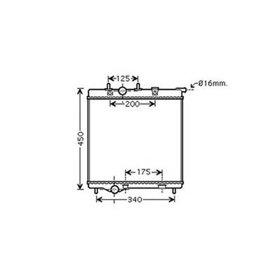 Radiateur de refroidissement moteur pour PEUGEOT 208 ph.1 2012-2015, OEM: 1330S4, Neuf