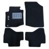 Kit 4 Tapis de sol Auto pour CITROEN C1 de 2005 à 2014, avec sigle C1, moquette noire et clips, Neuf