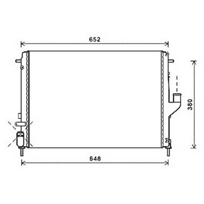 Radiateur de refroidissement moteur pour DACIA LOGAN I ph.2 2008-2012, OEM: 214100598R, Neuf